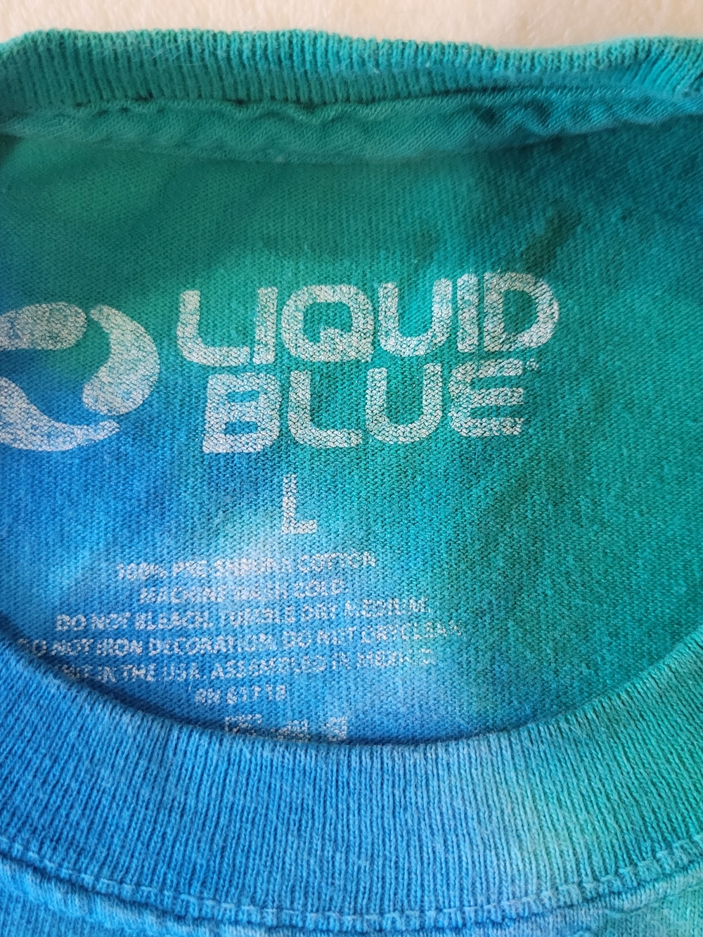 Liquid Blue Dead and Company 2021 Tour Show Large Tshirt Blue Green - Picture 3 of 5